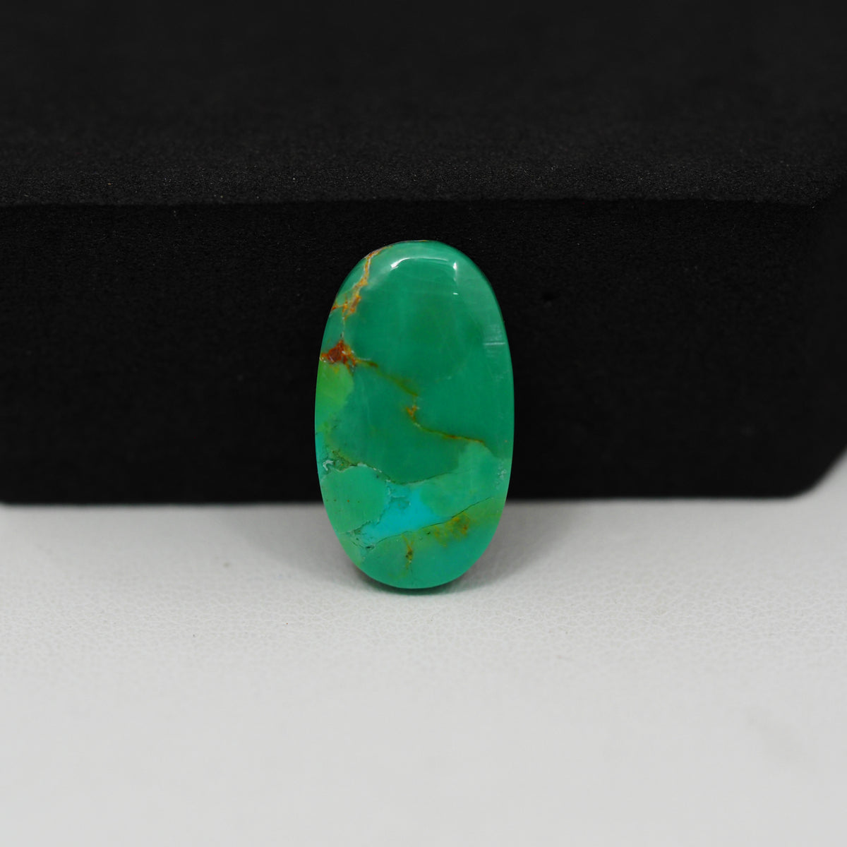 Natural Mohave Turquoise Oval Cabochon 19x11mm 5ct - Green - Pedra Gems