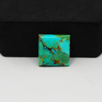 Natural Mohave Turquoise Square Cabochon 15x15mm 7.5ct - Blue Green Matrix - Pedra Gems