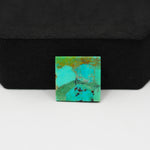 Natural Mohave Turquoise Square Cabochon 15x15mm 7.5ct - Blue Green Matrix - Pedra Gems