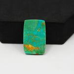 Natural Mohave Turquoise Rectangle Cabochon 24x16mm 18ct - Blue Green Rust Band - Pedra Gems