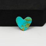 Natural Mohave Turquoise Heart Cabochon 13x15mm 6ct - Blue - Pedra Gems