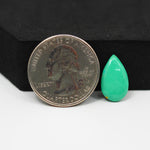 Natural Mohave Turquoise Pear Cabochon 16x9mm 3.5ct - Green - Pedra Gems