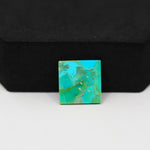 Natural Mohave Turquoise Square Cabochon 14x14mm 6ct - Blue Green - Pedra Gems