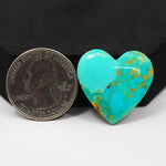 Natural Mohave Turquoise Round Cabochon 26x25mm 17.5ct - Blue Green Rust Band - Pedra Gems