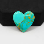 Natural Mohave Turquoise Round Cabochon 26x25mm 17.5ct - Blue Green Rust Band - Pedra Gems