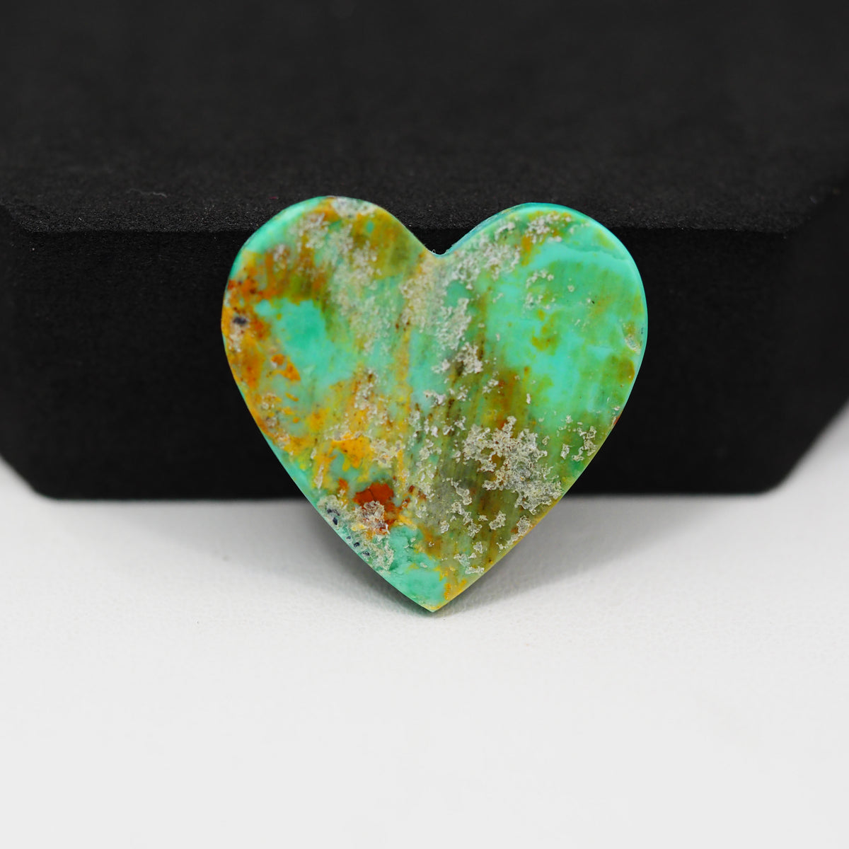 Natural Mohave Turquoise Round Cabochon 26x25mm 17.5ct - Blue Green Rust Band - Pedra Gems