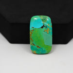 Natural Mohave Turquoise Rectangle Cabochon 19x17mm 20ct - Green Rust Matrix - Pedra Gems