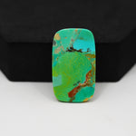 Natural Mohave Turquoise Rectangle Cabochon 19x17mm 20ct - Green Rust Matrix - Pedra Gems