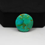 Natural Mohave Turquoise Round Cabochon 19x19mm 9.5ct - Blue Green Rust Matrix - Pedra Gems