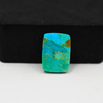 Natural Mohave Turquoise Rectangle Cabochon 17x12mm 8ct - Blue Green - Pedra Gems