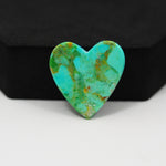 Natural Mohave Turquoise Heart Cabochon 23x23mm 17.5ct - Blue - Pedra Gems