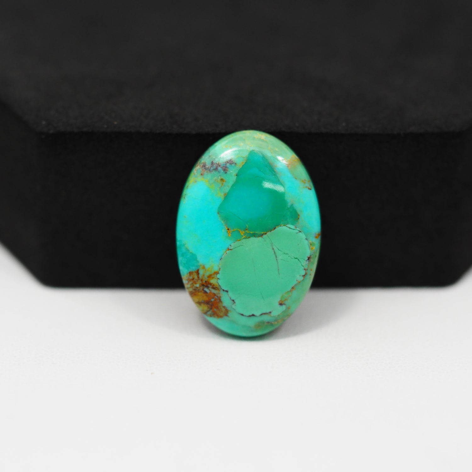 Natural Mohave Turquoise Oval Cabochon 22x15mm 11ct - Green - Pedra Gems