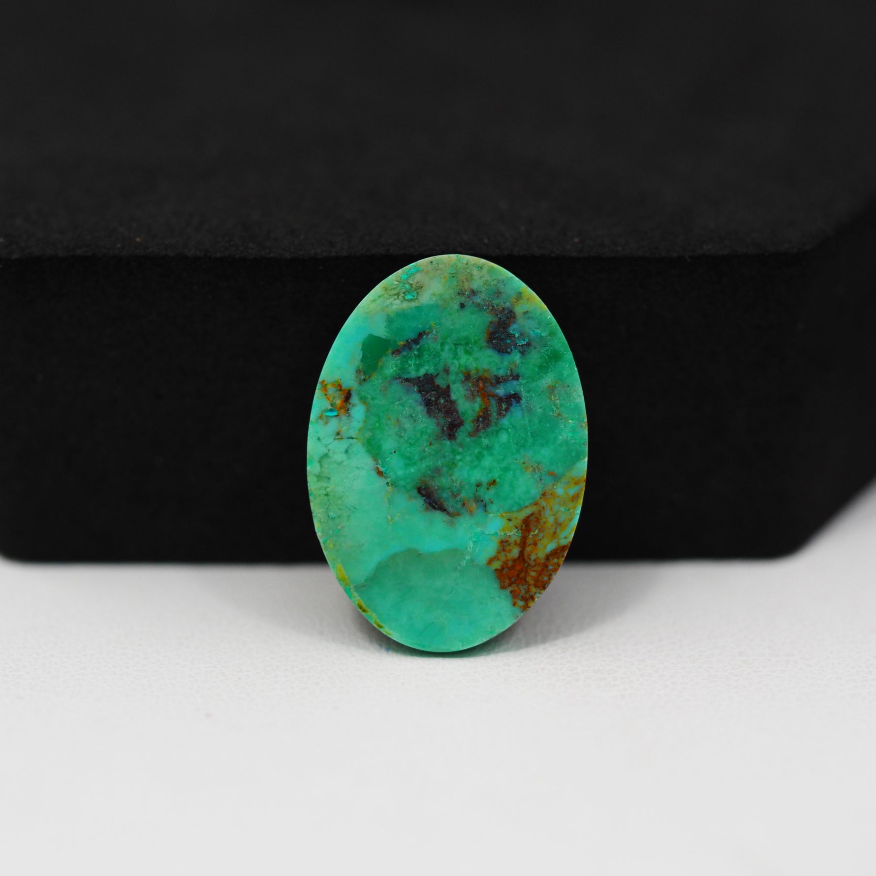 Natural Mohave Turquoise Oval Cabochon 22x15mm 11ct - Green - Pedra Gems
