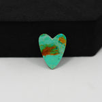 Natural Mohave Turquoise Heart Cabochon 15x12mm 4.5ct - Blue Orange Matrix - Pedra Gems