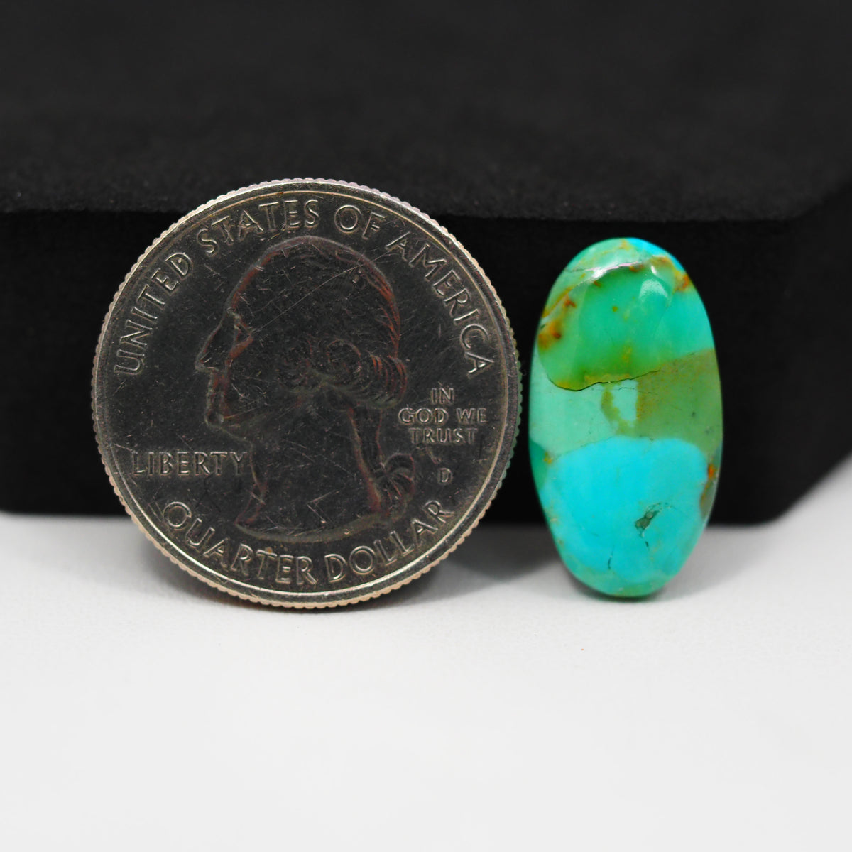 Natural Mohave Turquoise Oval Cabochon 20x11mm 5.5ct - Green - Pedra Gems