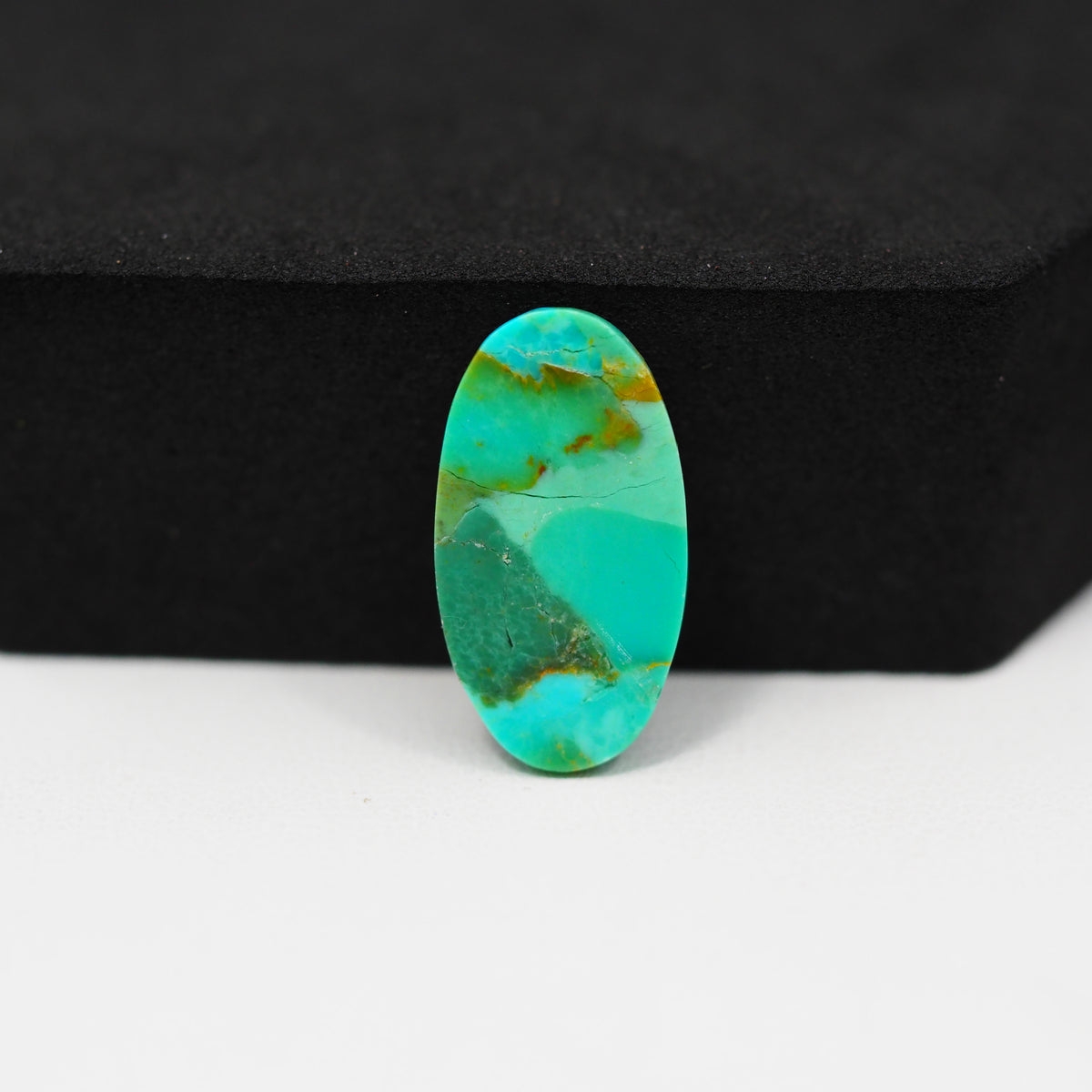 Natural Mohave Turquoise Oval Cabochon 20x11mm 5.5ct - Green - Pedra Gems