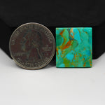 Natural Mohave Turquoise Square Cabochon 20x18mm 11ct - Pedra Gems