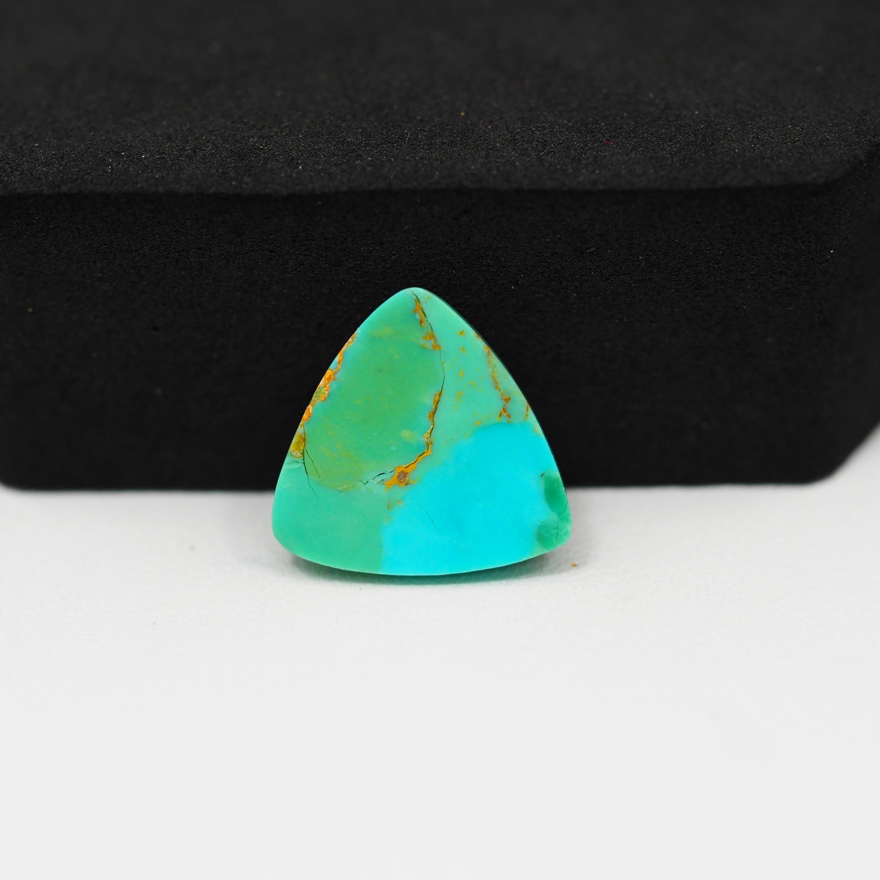Natural Mohave Turquoise Trapezoid Cabochon 14x15mm 7ct - Pedra Gems