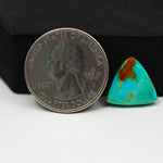 Natural Mohave Turquoise Trapezoid Cabochon 14x13mm 4.5ct - Green Rust Matrix - Pedra Gems