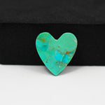Natural Mohave Turquoise Heart Cabochon 17x17mm 6.5ct - Green - Pedra Gems