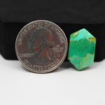 Natural Mohave Turquoise Hexagon Cabochon 17x12mm 6.5ct - Blue Green Rust Matrix - Pedra Gems