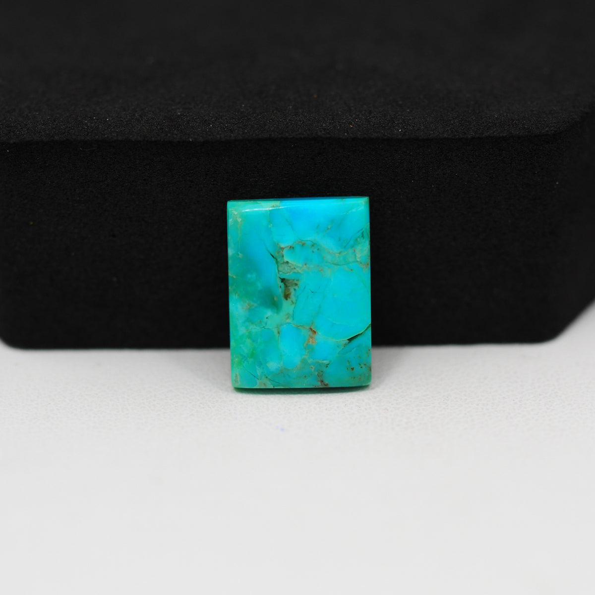 Natural Mohave Turquoise Rectangle Cabochon 15x11mm 6ct - Blue - Pedra Gems
