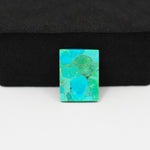 Natural Mohave Turquoise Rectangle Cabochon 15x11mm 6ct - Blue - Pedra Gems