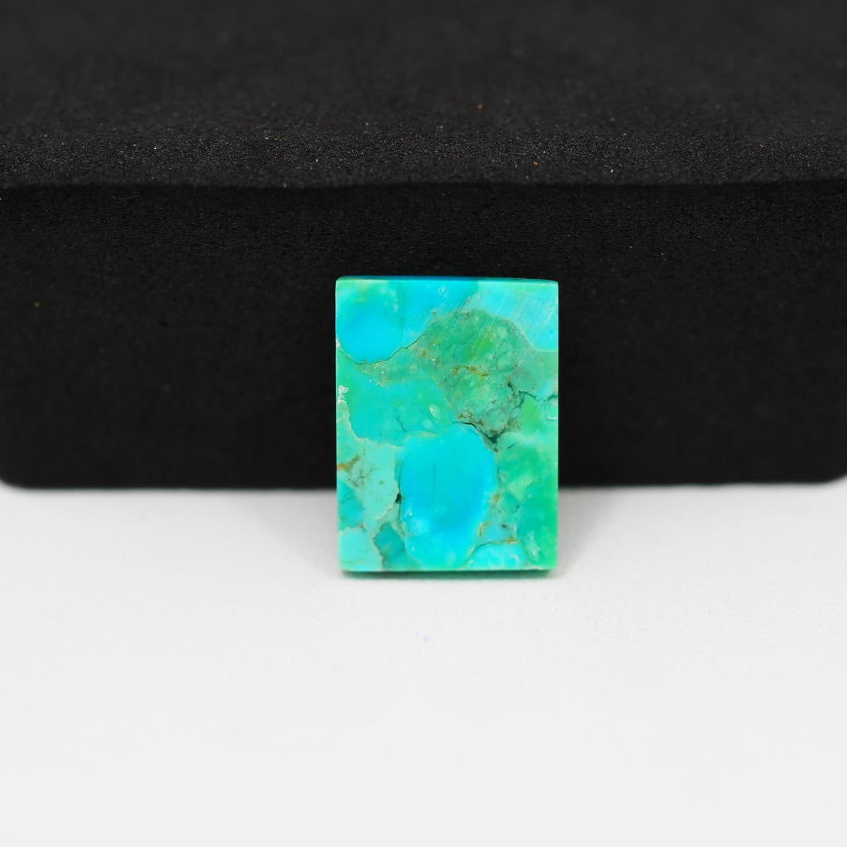 Natural Mohave Turquoise Rectangle Cabochon 15x11mm 6ct - Blue - Pedra Gems