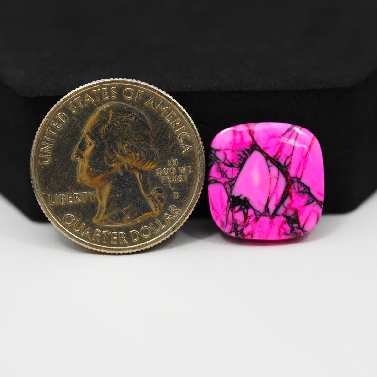 Cherry Blossom Cabochon 16x16mm 9ct - Cushion - Pedra Gems