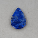 Natural Sodalite Pear Cabochon 32x23mm 31.5ct - Royal Blue with White Calcite Veining - Pedra Gems