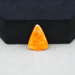 Natural Orange Calcite Trillion Cabochon 18x14mm 6ct - warm honey-orange - Pedra Gems.