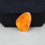 Natural Orange Calcite Trillion Cabochon 24x17mm 17.5ct - warm honey-orange - Pedra Gems.