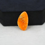 Natural Orange Calcite Trillion Cabochon 22x12mm 9.5ct - warm honey-orange - Pedra Gems.