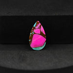 Natural Cotton Candy Turquoise 17x10x3mm Pear Cabochon 5.5ct - Pink & Blue Composite - Pedra Gems