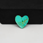 Natural Mohave Turquoise Heart Cabochon 14x14mm 5.5ct - Teal Blue - Pedra Gems