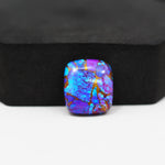 Stabilized Purple Mohave (Mojave) Turquoise Cushion Cabochon 17x15x5mm 13.5ct - purple with blue Kingman turquoise nuggets and bronze veining - Pedra Gems.
