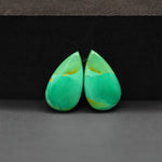 Mohave Mojave turquoise composite pair 19x11x3mm 7.5ct pear cabochon Kingman - photo 4