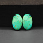 Mohave Mojave turquoise composite pair 19x12x3mm 13ct oval cabochon Kingman - photo 4