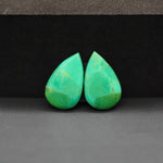 Mohave Mojave turquoise composite pair 18x11x3mm 9ct pear cabochon Kingman - photo 4