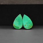 Mohave Mojave turquoise composite pair 18x11x3mm 9ct pear cabochon Kingman - photo 3