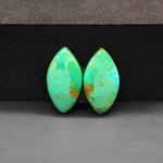Mohave Mojave turquoise composite pair 20x12x4mm 12.5ct marquise navette cabochon Kingman - photo 4