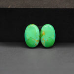 Mohave Mojave turquoise composite pair 17x11x3mm 11ct oval cabochon Kingman - photo 4