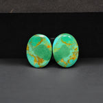Mohave Mojave turquoise composite pair 18x14x3mm 9ct oval cabochon Kingman - photo 4
