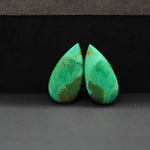 Mohave Mojave turquoise composite pair 21x11x3mm 10.5ct pear cabochon Kingman - photo 2