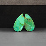 Mohave Mojave turquoise composite pair 21x11x3mm 10.5ct pear cabochon Kingman - photo 3