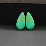 Mohave Mojave turquoise composite pair 20x10x3mm 7ct pear cabochon Kingman - photo 4