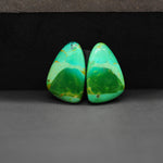 Mohave Mojave turquoise composite pair 21x13x4mm 13.5ct freeform cabochon Kingman - photo 4