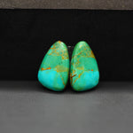 Mohave Mojave turquoise composite pair 18x11x4mm 12.5ct freeform cabochon Kingman - photo 4