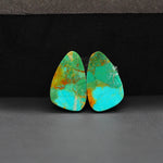 Mohave Mojave turquoise composite pair 18x11x4mm 12.5ct freeform cabochon Kingman - photo 3