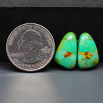 Mohave Mojave turquoise composite pair 18x11x4mm 11.5ct freeform cabochon Kingman - photo 1